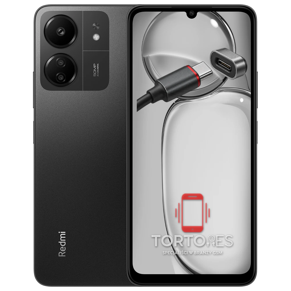 Redmi 13C z ilustracją złącza ładowania - naprawa złącza ładowania