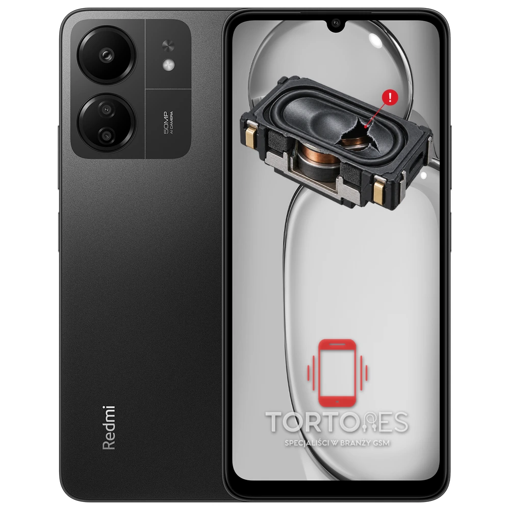 Redmi 13C z symbolem głośnika multimedialnego - wymiana głośnika multimedialnego