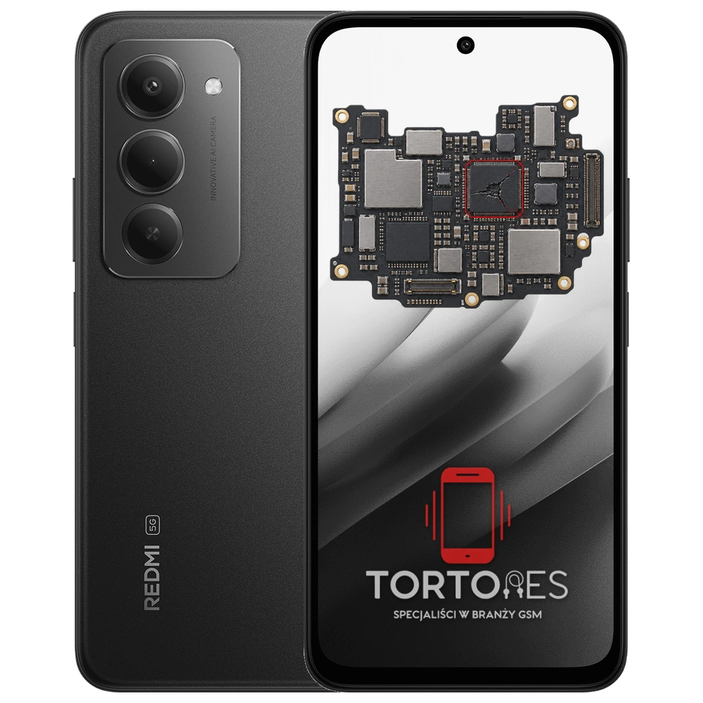 Redmi 15 5G z ilustracją płyty głównej - naprawa płyty głównej