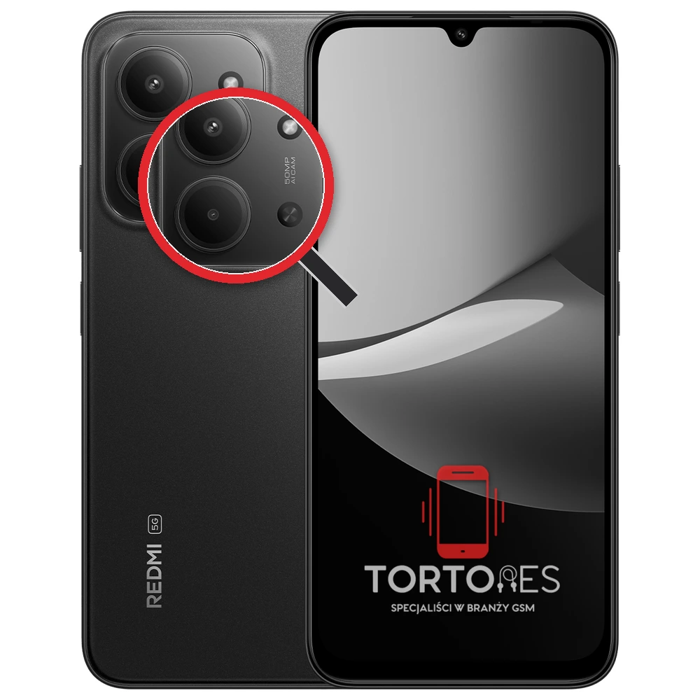 Redmi 15C 5G z lupą na tylnych aparatach - wymiana tylnej kamery