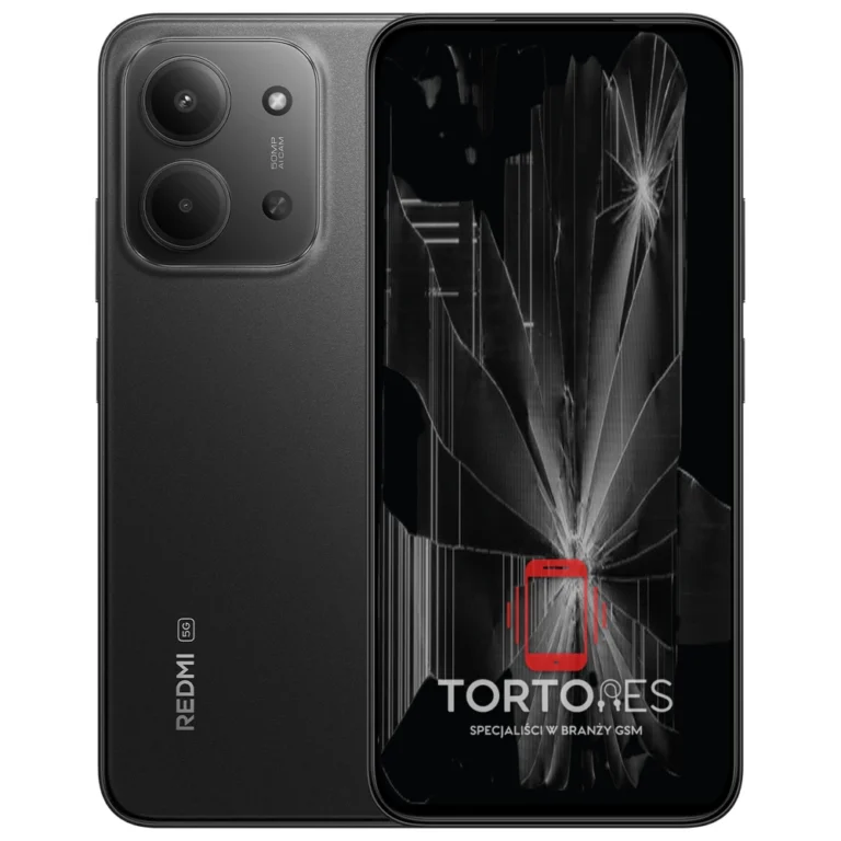 Redmi 15C 5G z ilustracją pękniętego wyświetlacza - wymiana zbitego wyświetlacza