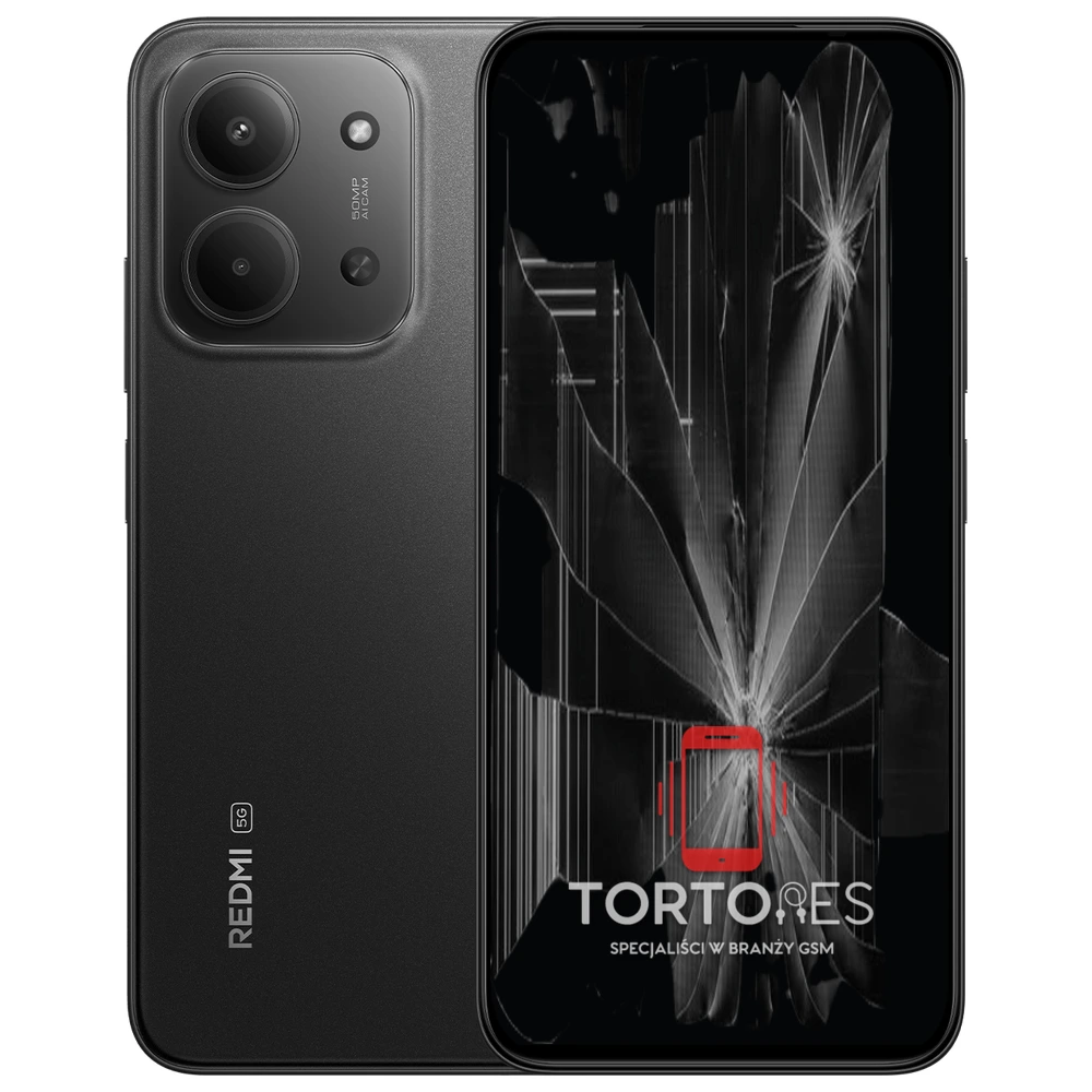 Redmi 15C 5G z ilustracją pękniętego wyświetlacza - wymiana zbitego wyświetlacza