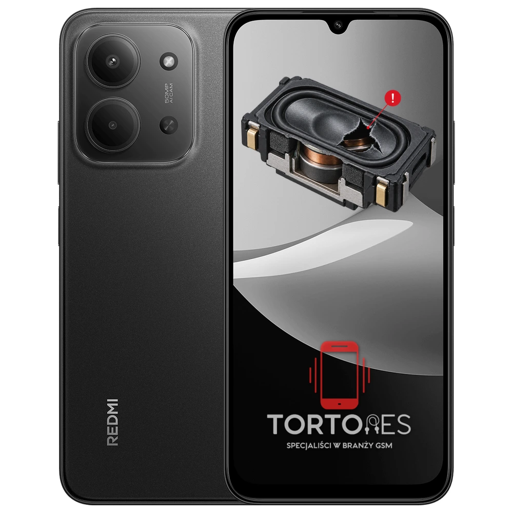 Redmi 15C z symbolem głośnika multimedialnego - wymiana głośnika multimedialnego