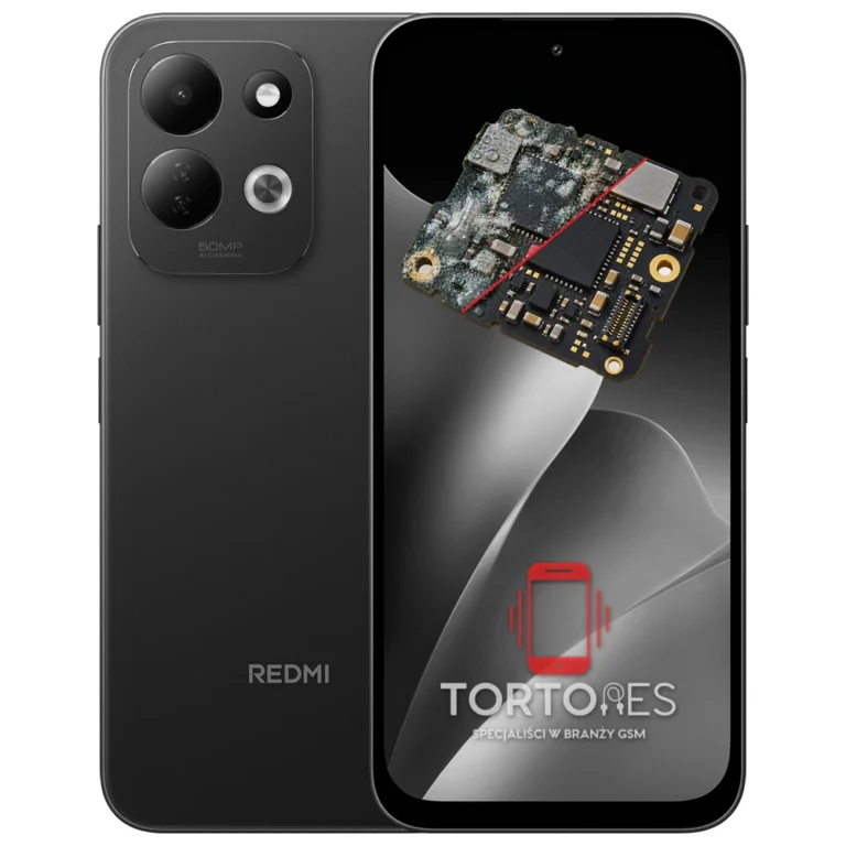 Redmi 17 z ilustracją zalania - czyszczenie po zalaniu