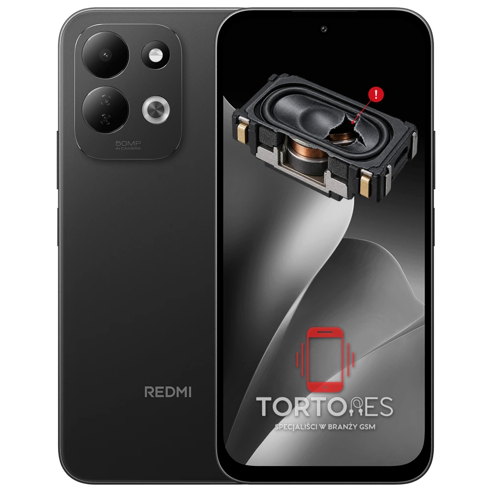 Redmi 17 z symbolem głośnika multimedialnego - wymiana głośnika multimedialnego