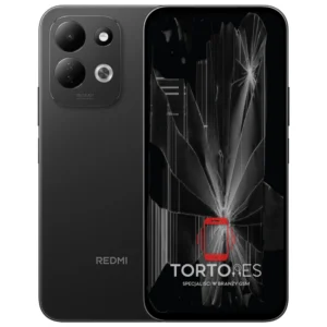 Redmi 17 z ilustracją pękniętego wyświetlacza - wymiana zbitego wyświetlacza