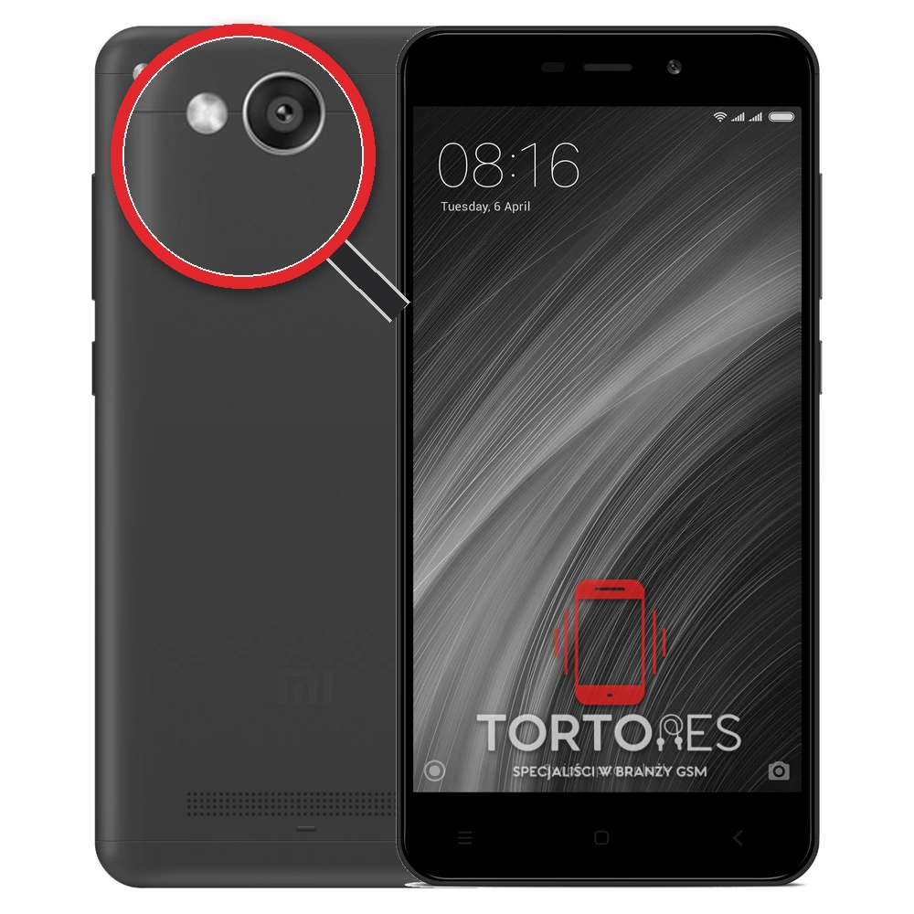 Redmi 4A z lupą na tylnych aparatach - wymiana tylnej kamery