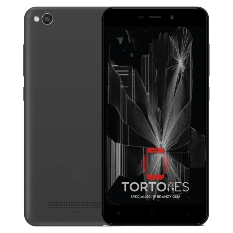 Redmi 4A z ilustracją pękniętego wyświetlacza - wymiana zbitego wyświetlacza
