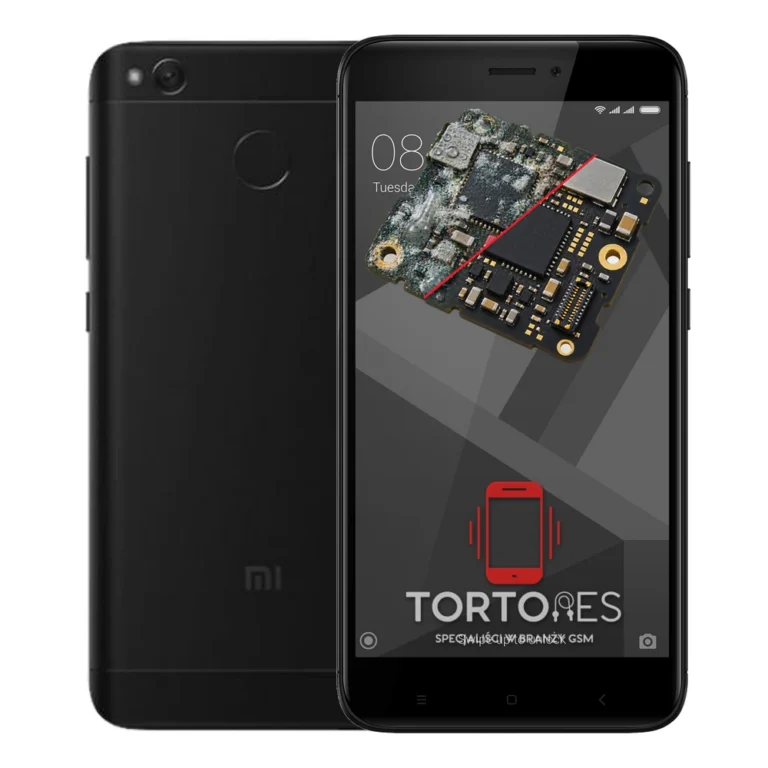 Redmi 4X z ilustracją zalania - czyszczenie po zalaniu