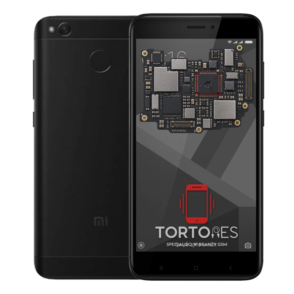 Redmi 4X z ilustracją płyty głównej - naprawa płyty głównej