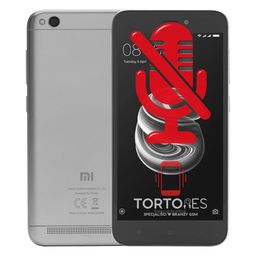 Redmi 5A z symbolem mikrofonu - naprawa mikrofonu
