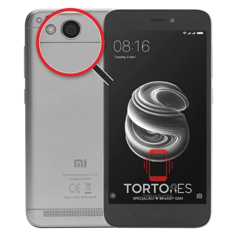 Redmi 5A z lupą na tylnych aparatach - wymiana tylnej kamery