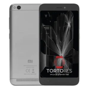 Redmi 5A z ilustracją pękniętego wyświetlacza - wymiana zbitego wyświetlacza