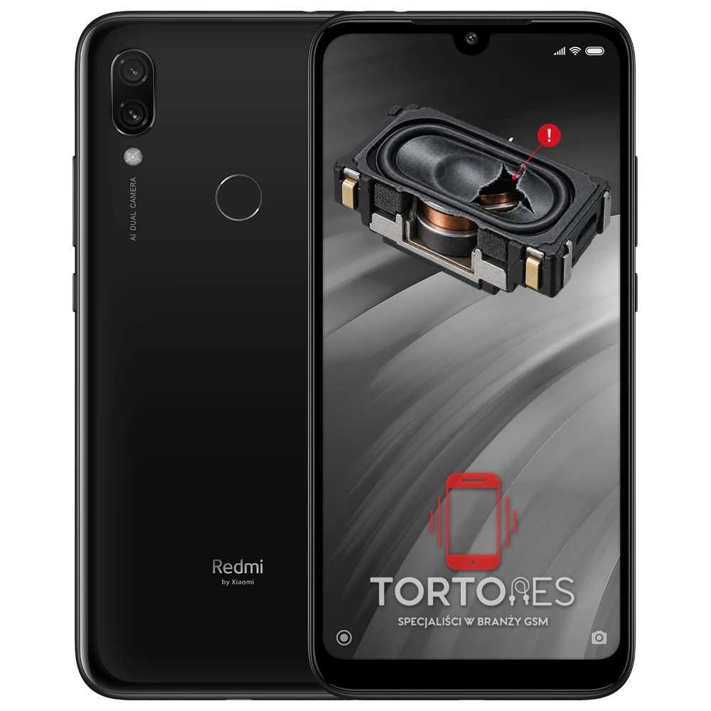 Redmi 7 z symbolem głośnika multimedialnego - wymiana głośnika multimedialnego