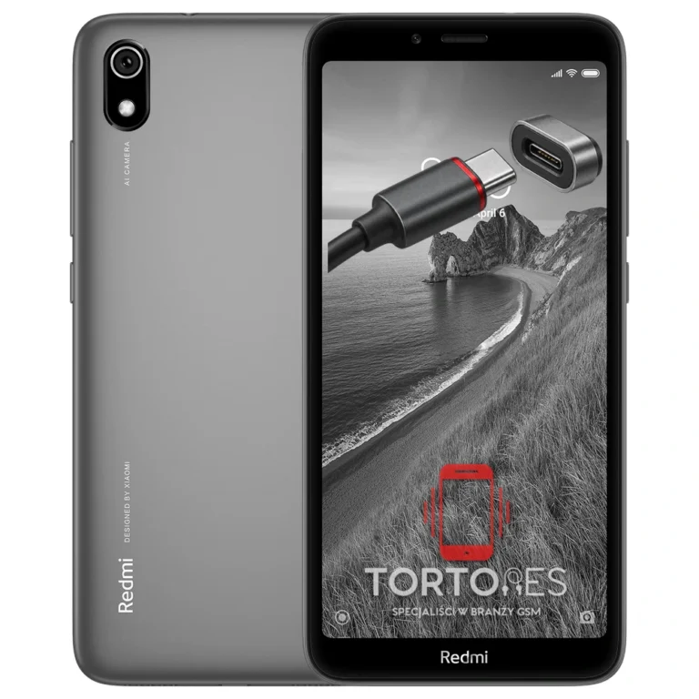 Redmi 7A z ilustracją złącza ładowania - naprawa złącza ładowania