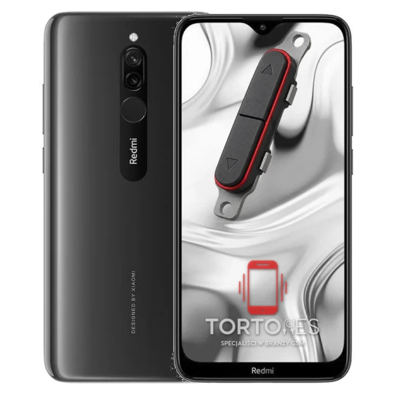 Redmi 8 z symbolem przycisków - naprawa przycisków włączania i głośności