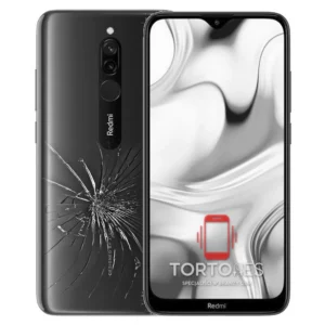 Redmi 8 z ilustracją pękniętej tylnej klapki - wymiana zbitej klapki