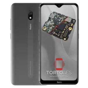 Redmi 8A z ilustracją zalania - czyszczenie po zalaniu