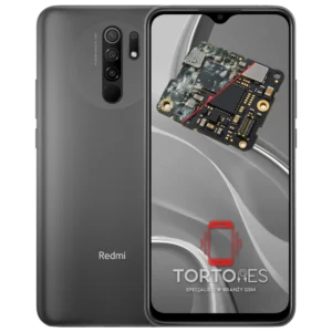 Redmi 9 z ilustracją zalania - czyszczenie po zalaniu
