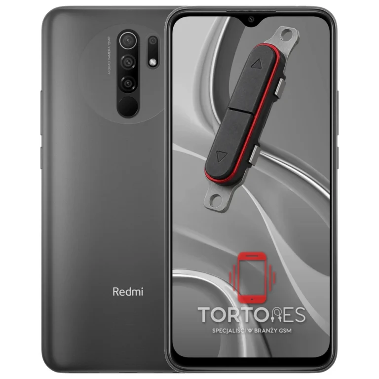 Redmi 9 z symbolem przycisków - naprawa przycisków włączania i głośności