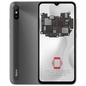 Redmi 9A z ilustracją płyty głównej - naprawa płyty głównej