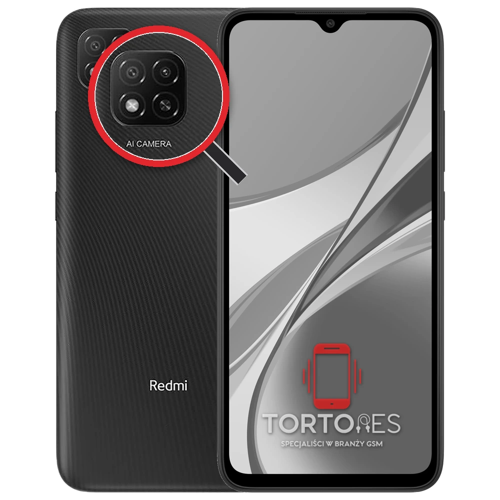 Redmi 9C NFC z lupą na tylnych aparatach - wymiana tylnej kamery