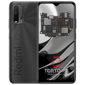 Redmi 9T z ilustracją płyty głównej - naprawa płyty głównej