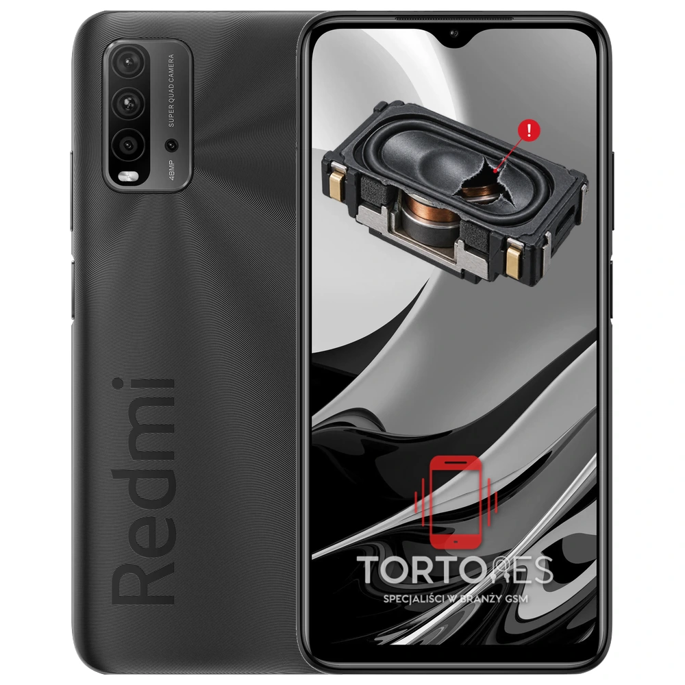 Redmi 9T z symbolem głośnika multimedialnego - wymiana głośnika multimedialnego