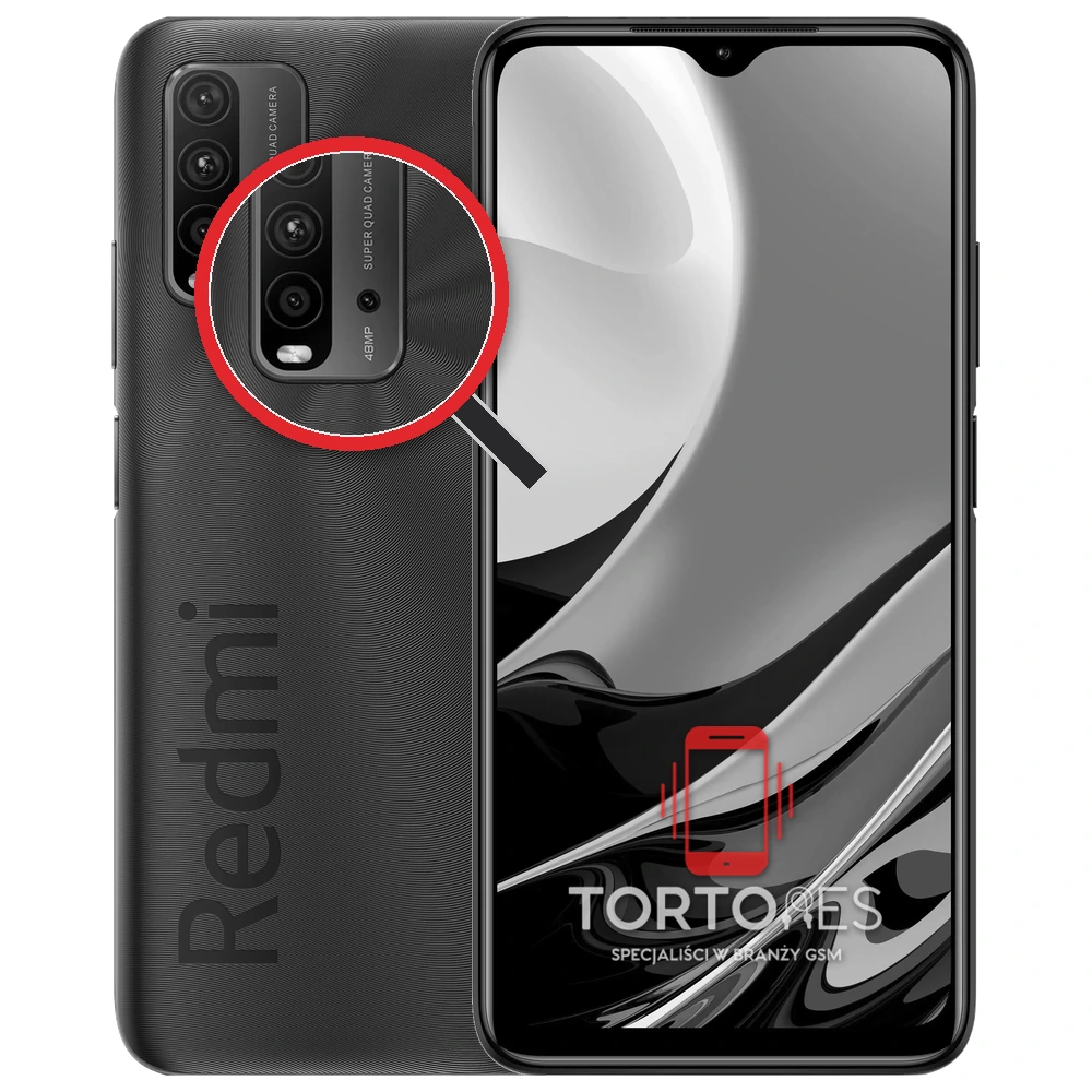 Redmi 9T z lupą na tylnych aparatach - wymiana tylnej kamery