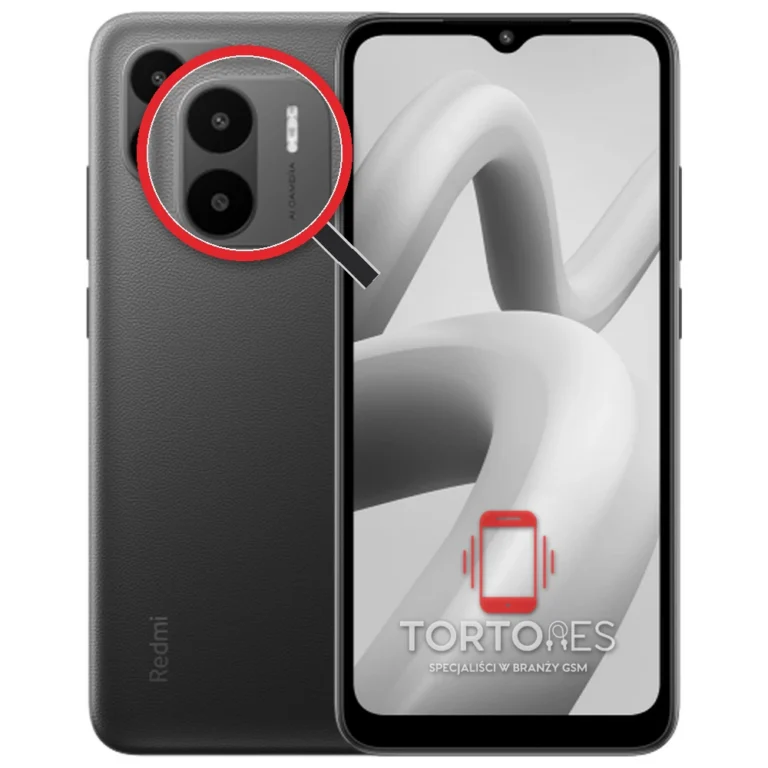 Redmi A1 z lupą na tylnych aparatach - wymiana tylnej kamery