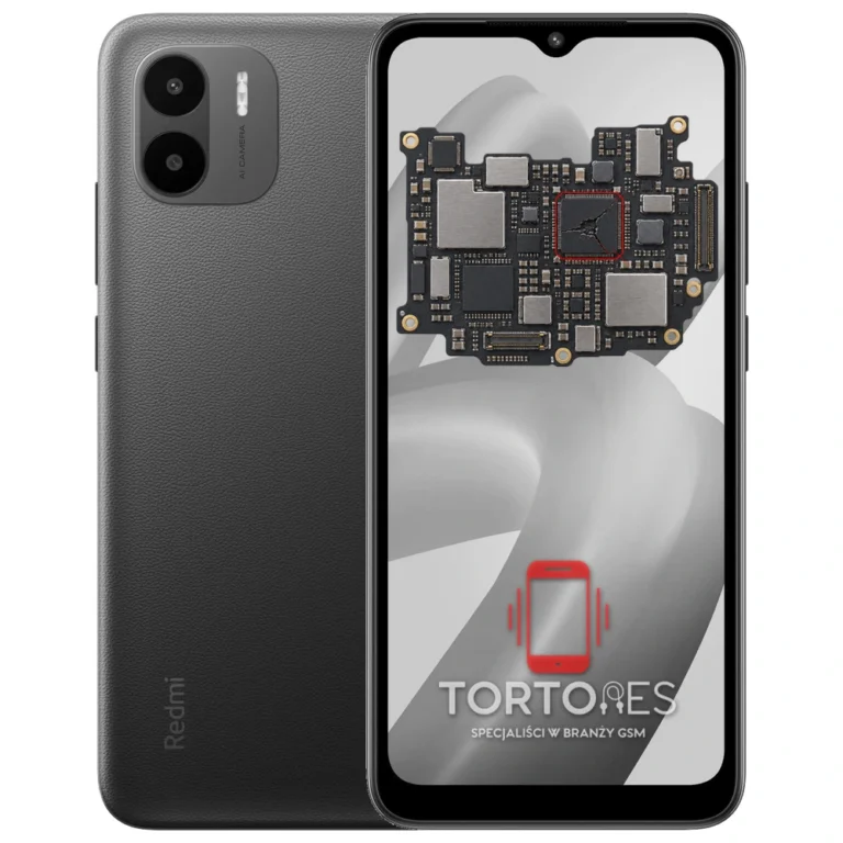 Redmi A2 z ilustracją płyty głównej - naprawa płyty głównej