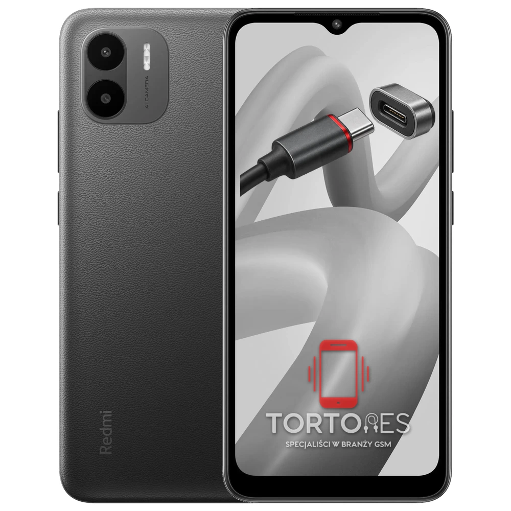 Redmi A2 z ilustracją złącza ładowania - naprawa złącza ładowania