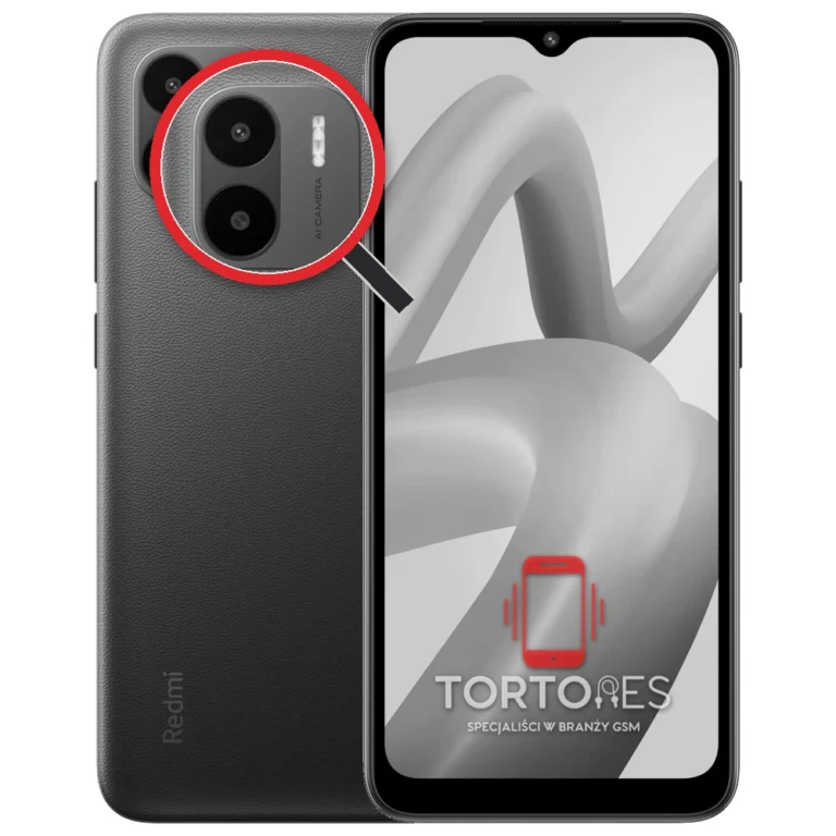 Redmi A2 z lupą na tylnych aparatach - wymiana tylnej kamery
