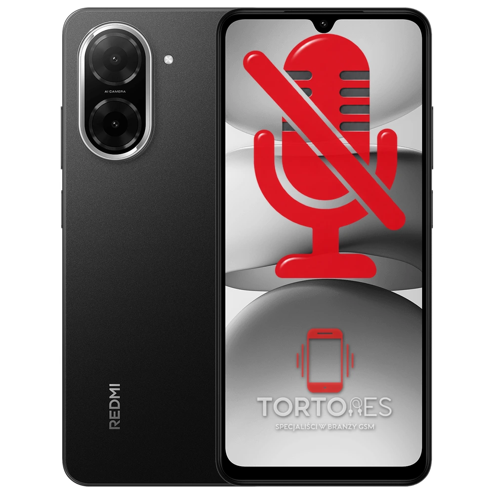 Redmi A5 z symbolem mikrofonu - naprawa mikrofonu