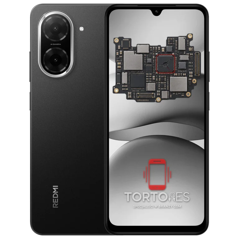 Redmi A5 z ilustracją płyty głównej - naprawa płyty głównej