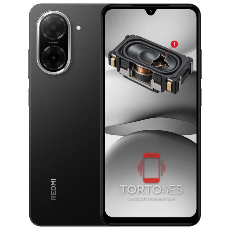 Redmi A5 z symbolem głośnika multimedialnego - wymiana głośnika multimedialnego