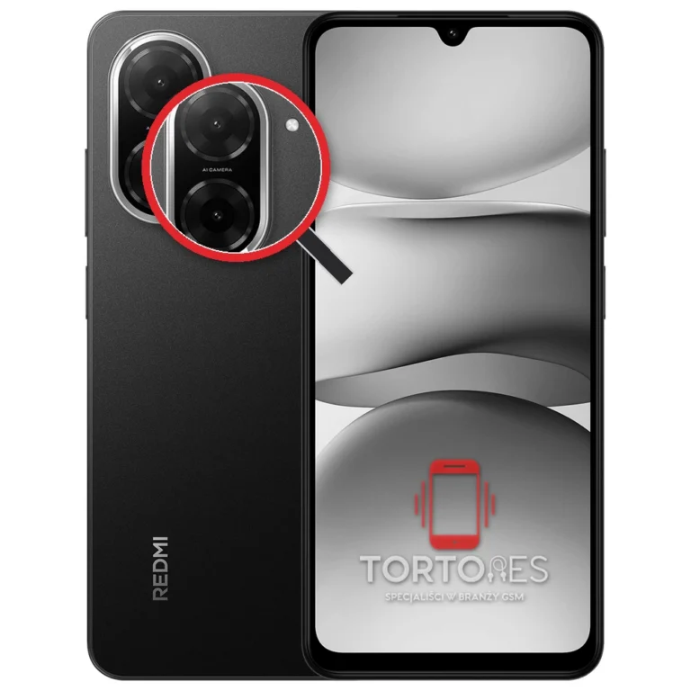 Redmi A5 z lupą na tylnych aparatach - wymiana tylnej kamery