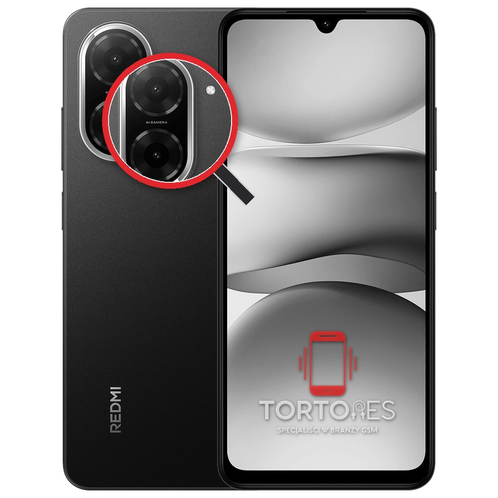 Redmi A5 z lupą na tylnych aparatach - wymiana tylnej kamery