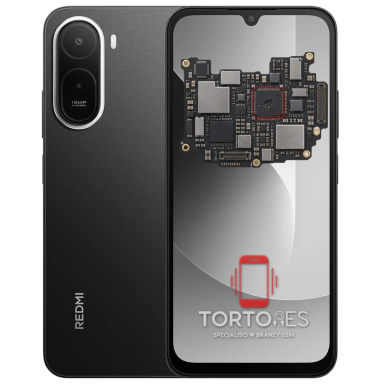 Redmi A7 Pro z ilustracją płyty głównej - naprawa płyty głównej