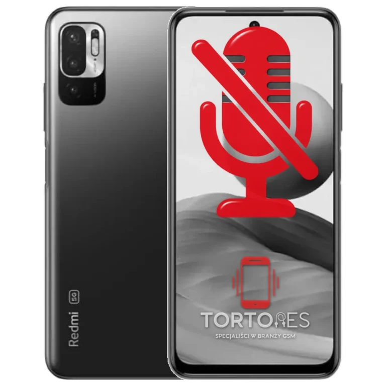 Redmi Note 10 5G z symbolem mikrofonu - naprawa mikrofonu