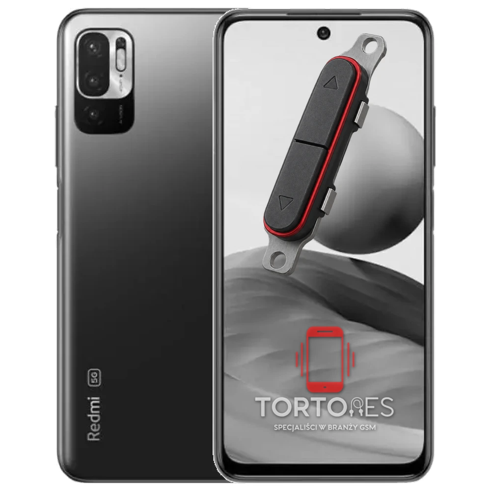 Redmi Note 10 5G z symbolem przycisków - naprawa przycisków włączania i głośności