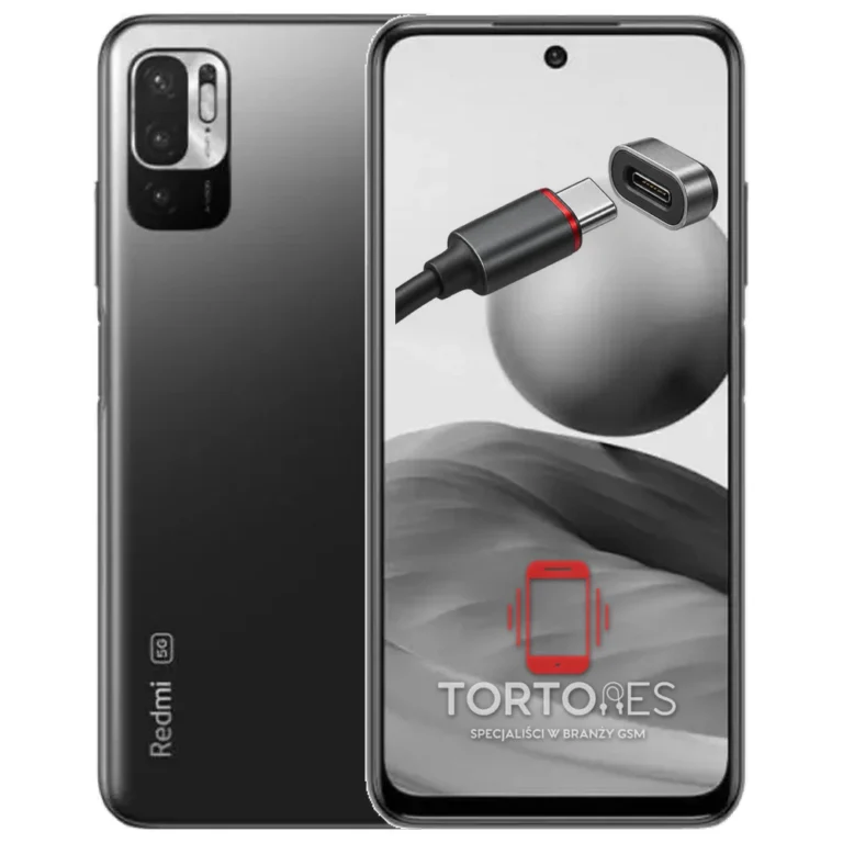 Redmi Note 10 5G z ilustracją złącza ładowania - naprawa złącza ładowania