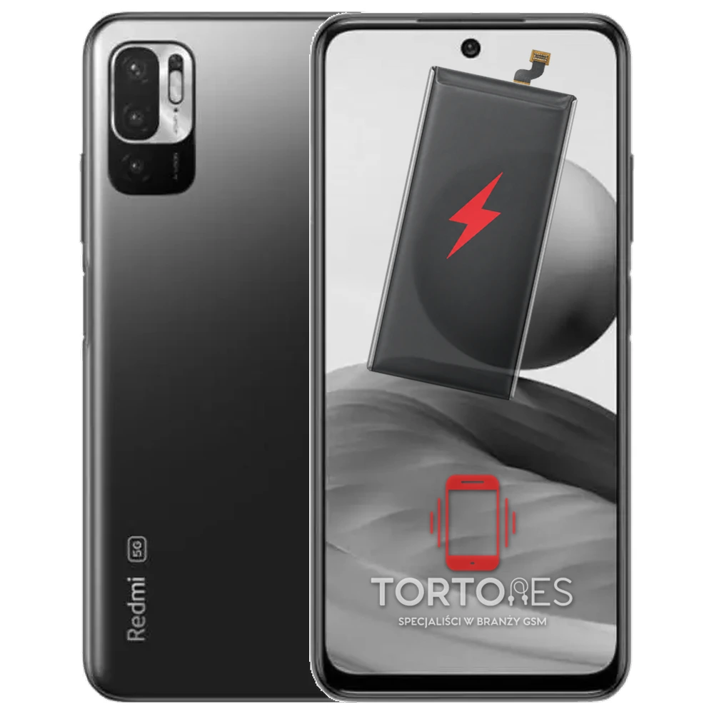 Redmi Note 10 5G z ilustracją baterii - wymiana baterii