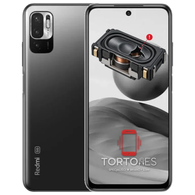 Redmi Note 10 5G z symbolem głośnika multimedialnego - wymiana głośnika multimedialnego