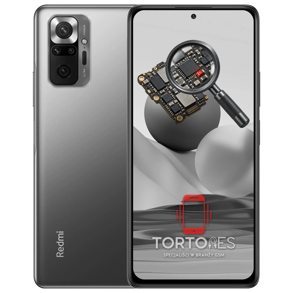 Redmi Note 10 Pro z symbolem diagnostyki - diagnoza telefonu