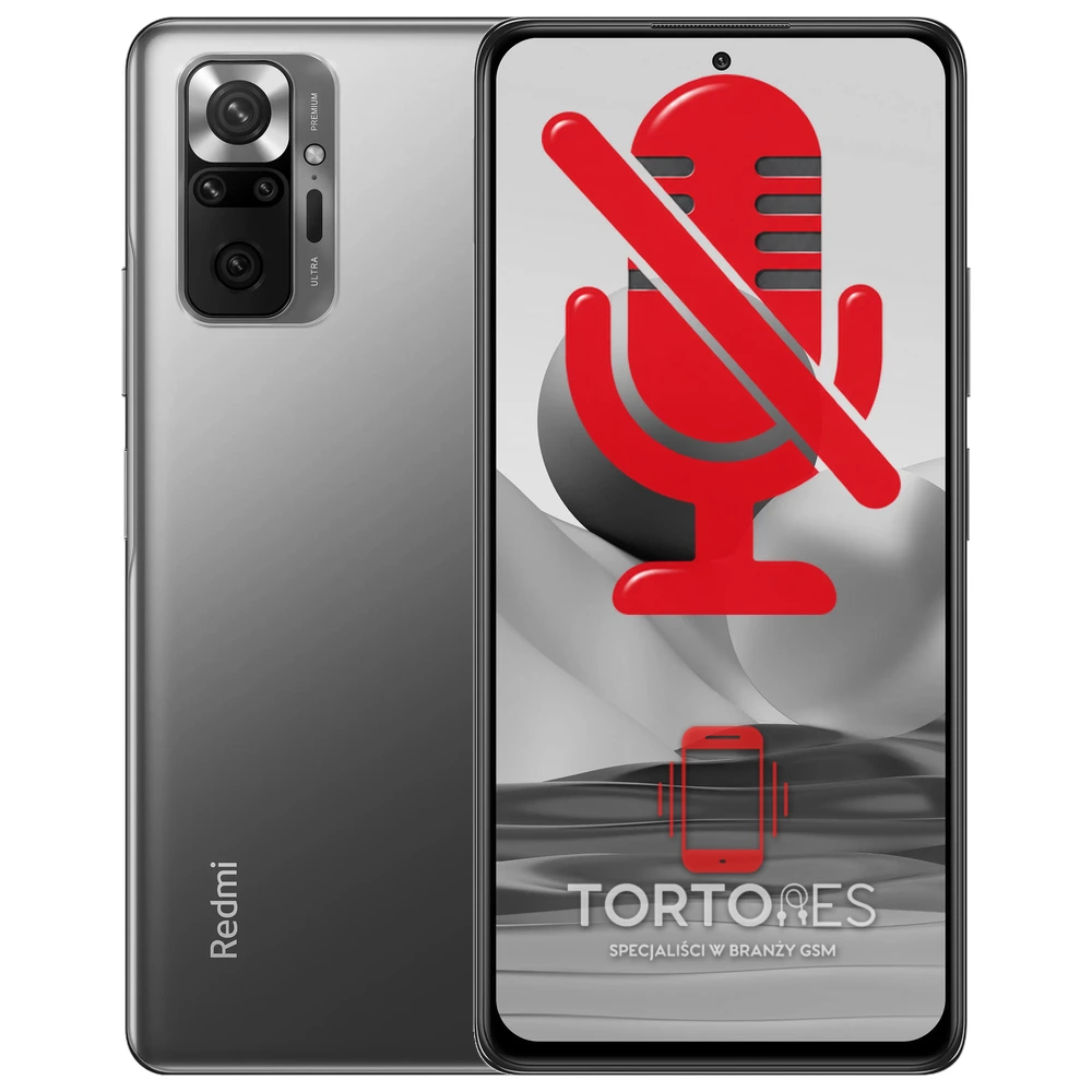 Redmi Note 10 Pro z symbolem mikrofonu - naprawa mikrofonu