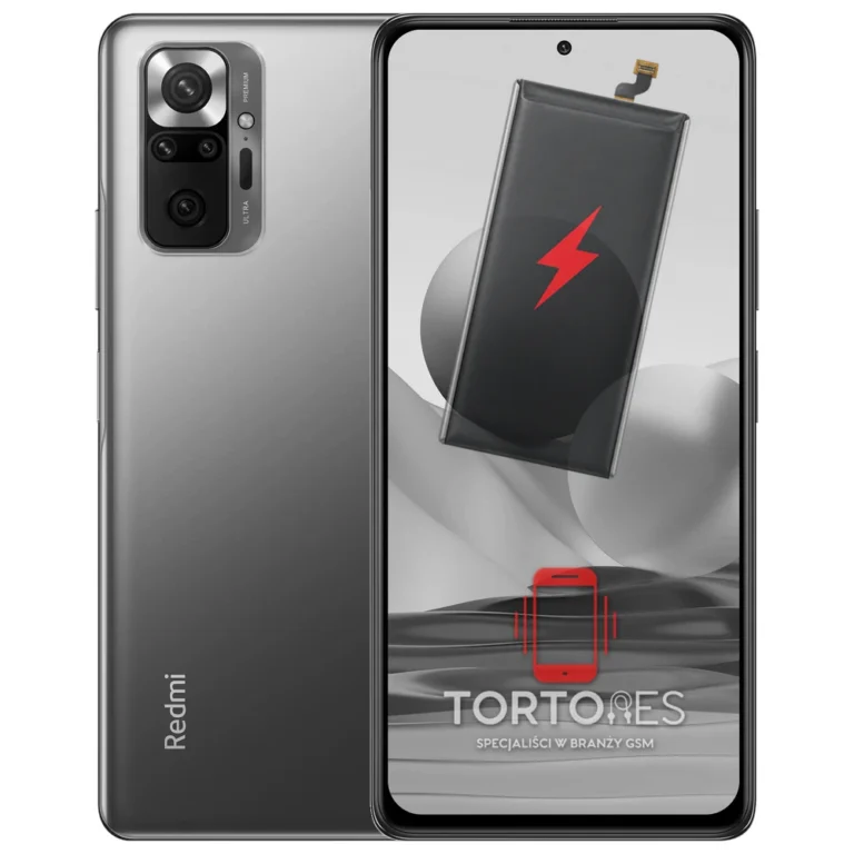 Redmi Note 10 Pro z ilustracją baterii - wymiana baterii