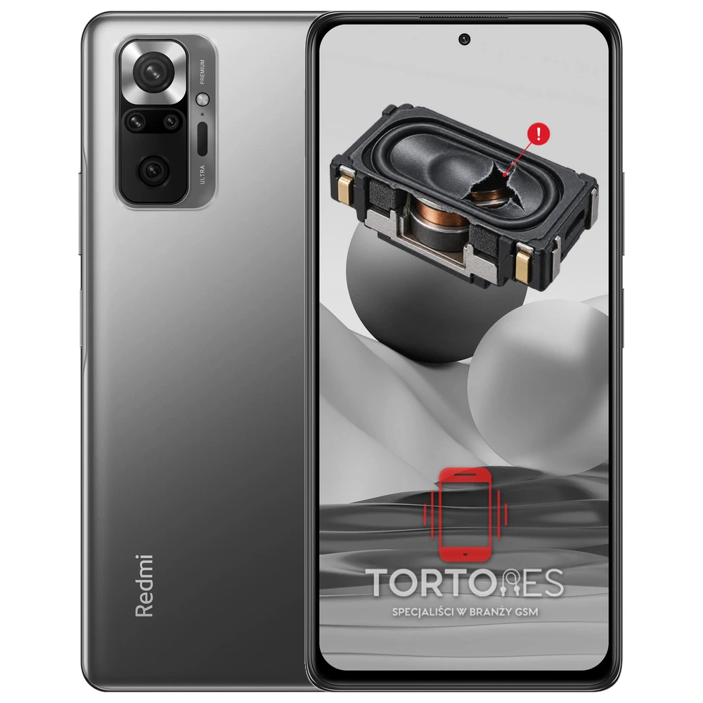 Redmi Note 10 Pro z symbolem głośnika multimedialnego - wymiana głośnika multimedialnego