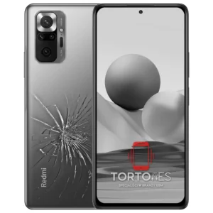 Redmi Note 10 Pro z ilustracją pękniętej tylnej klapki - wymiana zbitej klapki