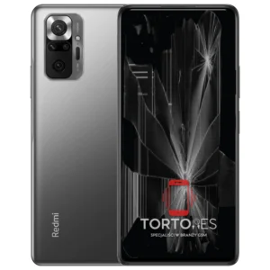 Redmi Note 10 Pro z ilustracją pękniętego wyświetlacza - wymiana zbitego wyświetlacza